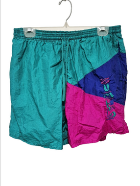 Umbro Vintage 90s Shorts Mens Large Colorblock Swim